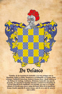 Escudo heráldico del apellido DE VELASCO