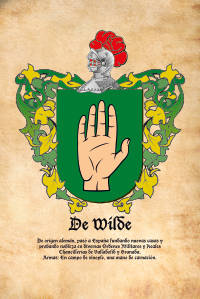 Escudo heráldico del apellido DE WILDE
