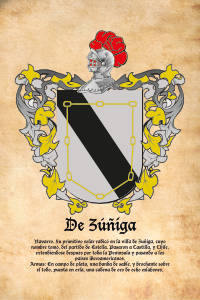Escudo heráldico del apellido DE ZUÑIGA