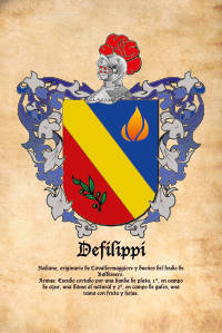 Escudo heráldico del apellido DEFILIPPI