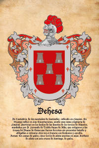 Escudo heráldico del apellido DEHESA