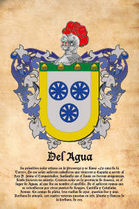 Escudo heráldico del apellido DEL AGUA