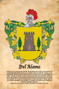 Escudo heráldico del apellido DEL ALAMO