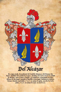 Escudo heráldico del apellido DEL ALCAZAR