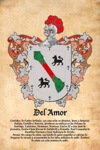 Escudo heráldico del apellido DEL AMOR