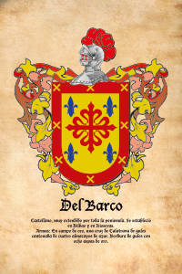 Escudo heráldico del apellido DEL BARCO