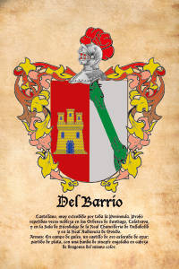 Escudo heráldico del apellido DEL BARRIO