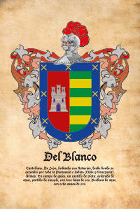 Escudo heráldico del apellido DEL BLANCO
