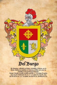 Escudo heráldico del apellido DEL BURGO