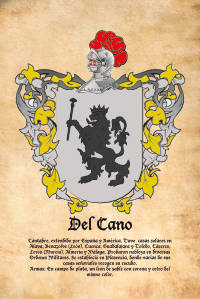 Escudo heráldico del apellido DEL CANO