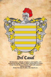 Escudo heráldico del apellido DEL CASAL