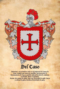 Escudo heráldico del apellido DEL CASO