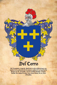 Escudo heráldico del apellido DEL CERRO