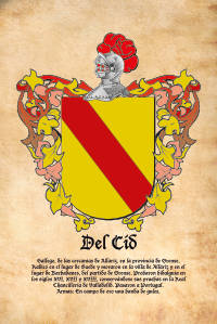 Escudo heráldico del apellido DEL CID