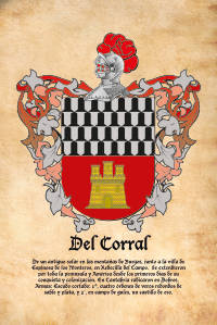 Escudo heráldico del apellido DEL CORRAL