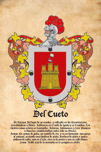 Escudo heráldico del apellido DEL CUETO