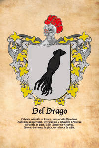 Escudo heráldico del apellido DEL DRAGO