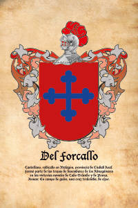 Escudo heráldico del apellido DEL FORCALLO