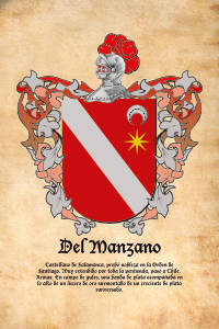 Escudo heráldico del apellido DEL MANZANO