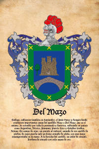Escudo heráldico del apellido DEL MAZO