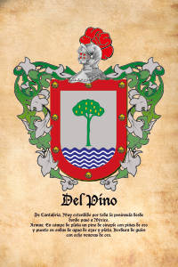 Escudo heráldico del apellido DEL PINO