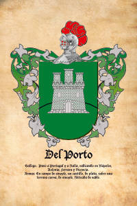 Escudo heráldico del apellido DEL PORTO