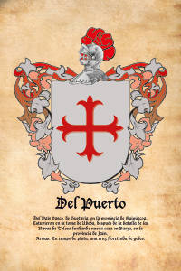 Escudo heráldico del apellido DEL PUERTO