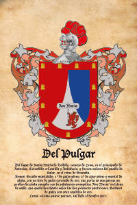 Escudo heráldico del apellido DEL PULGAR