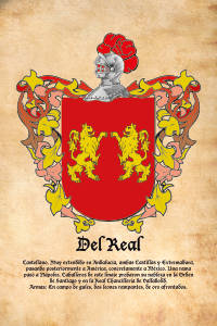 Escudo heráldico del apellido DEL REAL