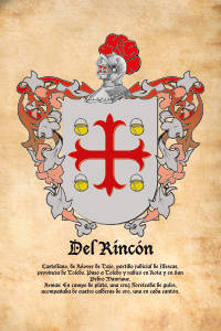 Escudo heráldico del apellido DEL RINCON