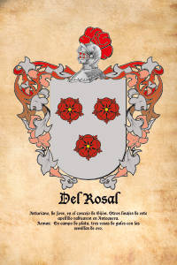 Escudo heráldico del apellido DEL ROSAL