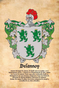Escudo heráldico del apellido DELANNOY