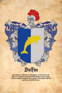 Escudo heráldico del apellido DELFIN