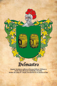 Escudo heráldico del apellido DELMASTRO