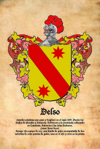 Escudo heráldico del apellido DELSO