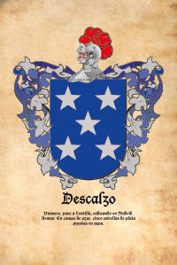 Escudo heráldico del apellido DESCALZO