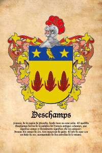 Escudo heráldico del apellido DESCHAMPS