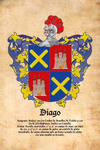 Escudo heráldico del apellido DIAGO
