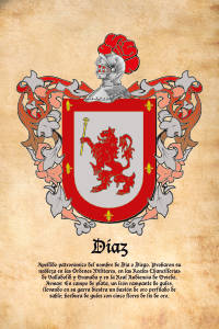 Escudo heráldico del apellido DIAZ