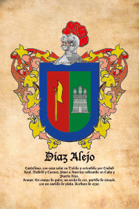 Escudo heráldico del apellido Díaz Alejo