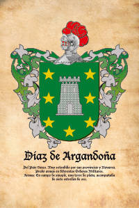 Escudo heráldico del apellido DIAZ DE ARGANDOÑA