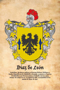 Escudo heráldico del apellido DIAZ DE LEON