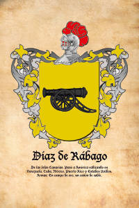 Escudo heráldico del apellido DIAZ DE RABAGO