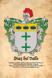 Escudo heráldico del apellido DIAZ DEL VALLE