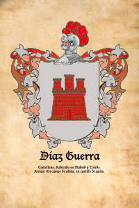 Escudo heráldico del apellido DIAZ GUERRA