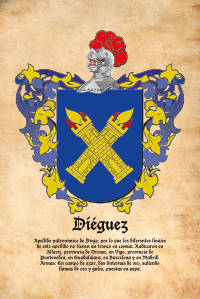 Escudo heráldico del apellido DIEGUEZ
