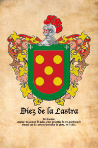 Escudo heráldico del apellido DIEZ DE LA LASTRA