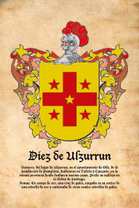 Escudo heráldico del apellido DIEZ DE ULZURRUN