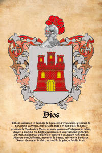 Escudo heráldico del apellido DIOS