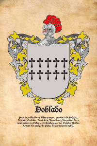 Escudo heráldico del apellido DOBLADO